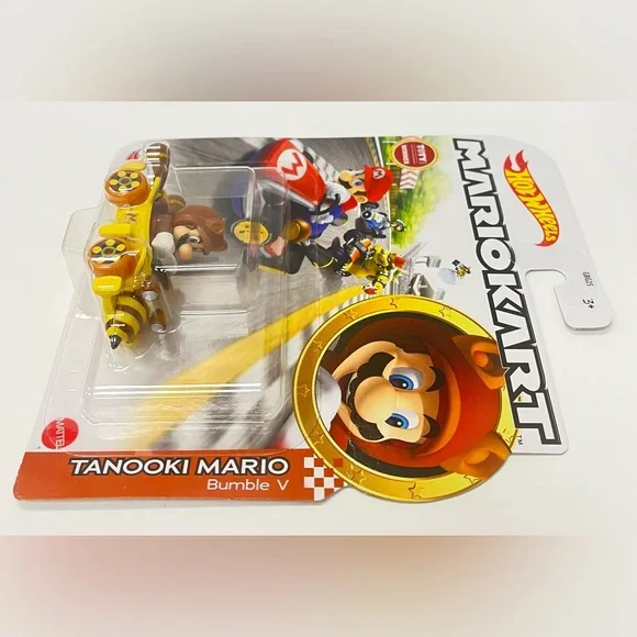 Hot Wheels Mario Kart TANOOKI MARIO Nintendo Die-Cast 1/64 Scale NIB - Picture 4 of 8
